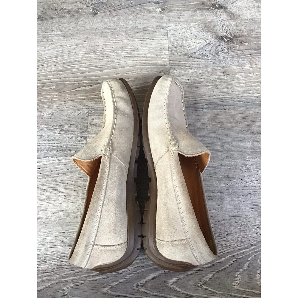 ECCO Tan Leather Driving Loafers Shoes Mens Size EURO 44 / 10.5 US